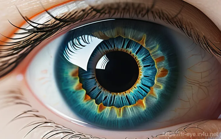 라섹 수술 적응증 - Inside a modern, well-lit ophthalmology clinic, a patient, a calm and attentive individual between 3...